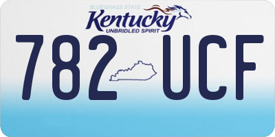 KY license plate 782UCF