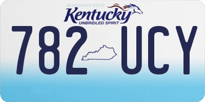 KY license plate 782UCY
