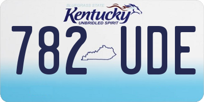 KY license plate 782UDE