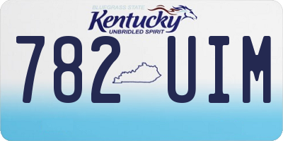 KY license plate 782UIM
