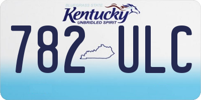 KY license plate 782ULC