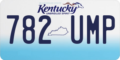 KY license plate 782UMP