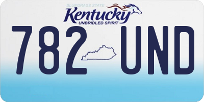 KY license plate 782UND