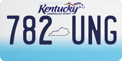 KY license plate 782UNG