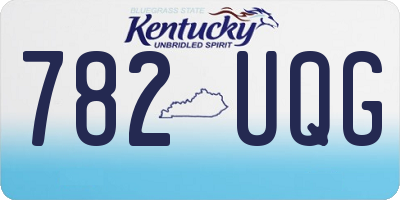 KY license plate 782UQG