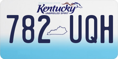 KY license plate 782UQH