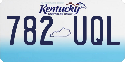 KY license plate 782UQL