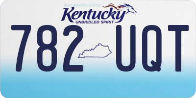 KY license plate 782UQT