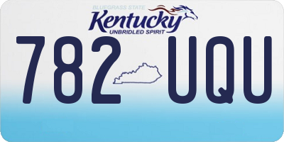 KY license plate 782UQU