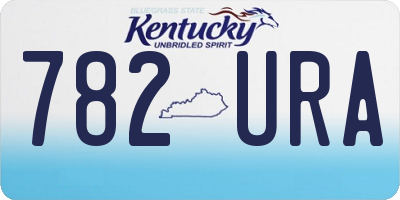 KY license plate 782URA