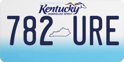 KY license plate 782URE