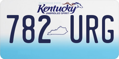 KY license plate 782URG