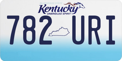 KY license plate 782URI
