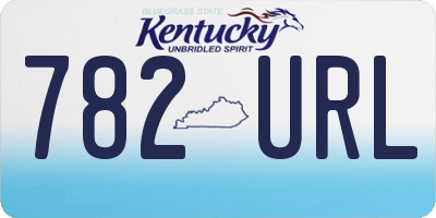 KY license plate 782URL