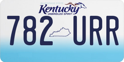 KY license plate 782URR