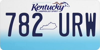 KY license plate 782URW