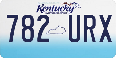 KY license plate 782URX
