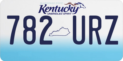 KY license plate 782URZ