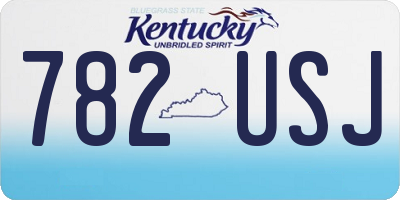 KY license plate 782USJ