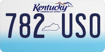 KY license plate 782USO