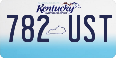 KY license plate 782UST