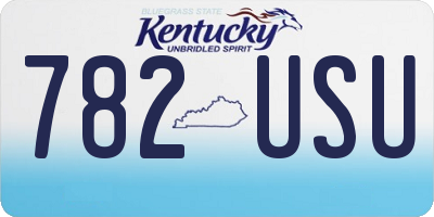KY license plate 782USU