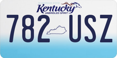 KY license plate 782USZ