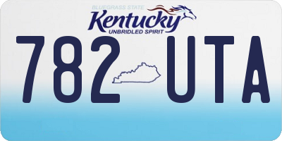 KY license plate 782UTA