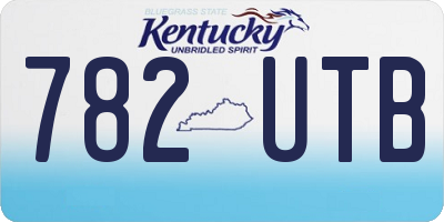 KY license plate 782UTB
