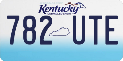 KY license plate 782UTE