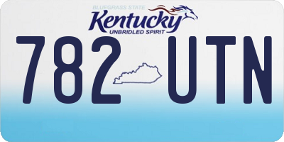 KY license plate 782UTN