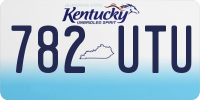 KY license plate 782UTU