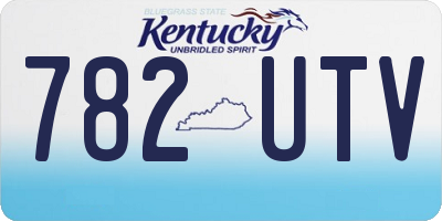 KY license plate 782UTV