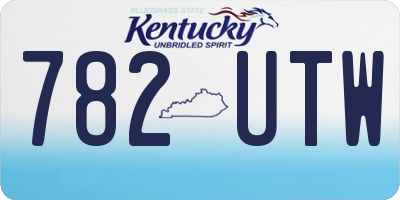 KY license plate 782UTW