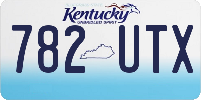KY license plate 782UTX