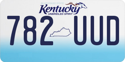 KY license plate 782UUD