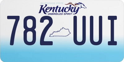 KY license plate 782UUI