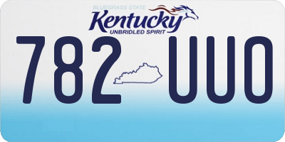KY license plate 782UUO