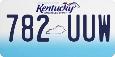 KY license plate 782UUW