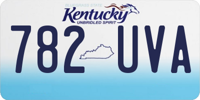 KY license plate 782UVA
