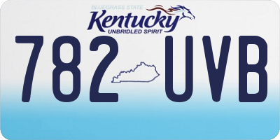 KY license plate 782UVB