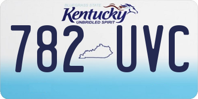 KY license plate 782UVC