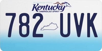 KY license plate 782UVK