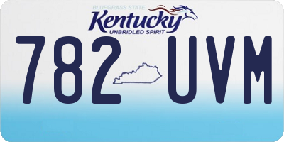 KY license plate 782UVM