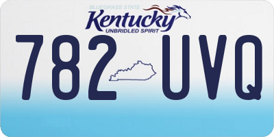 KY license plate 782UVQ