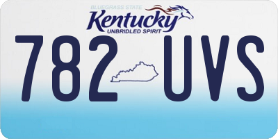 KY license plate 782UVS