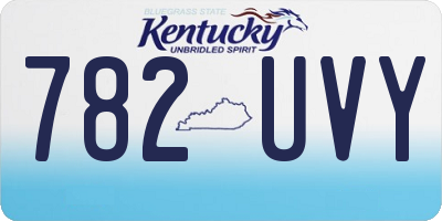 KY license plate 782UVY