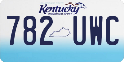 KY license plate 782UWC