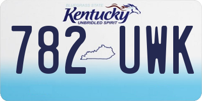KY license plate 782UWK