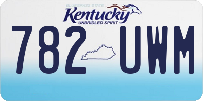 KY license plate 782UWM